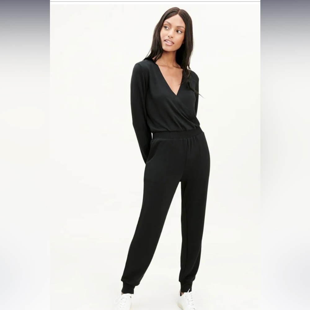 Splendid Supersoft Rib Surplice Jumpsuit